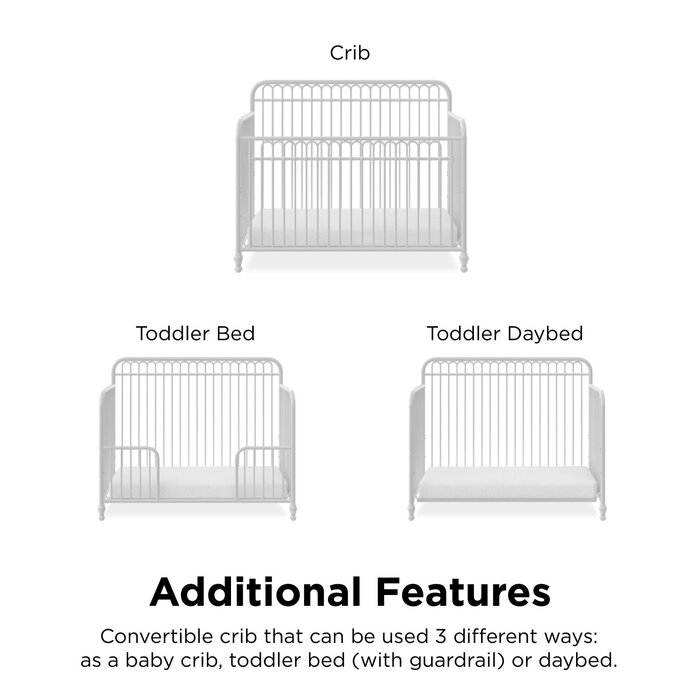 Little Seeds Ivy 3 In 1 Convertible Crib And Reviews Wayfair